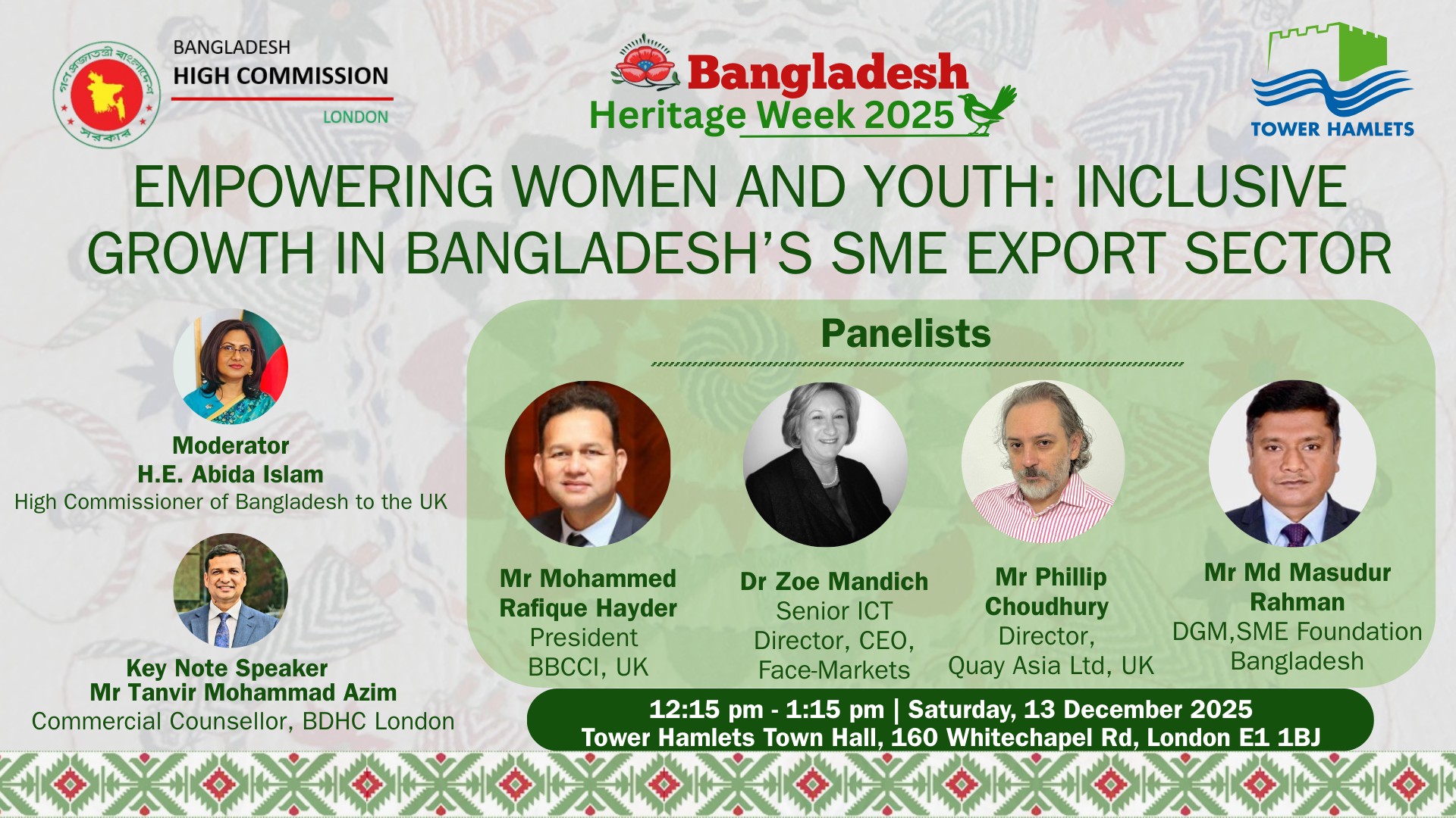 UK-Bangladesh SME Trade: Insights from Bangladesh Heritage Week, London